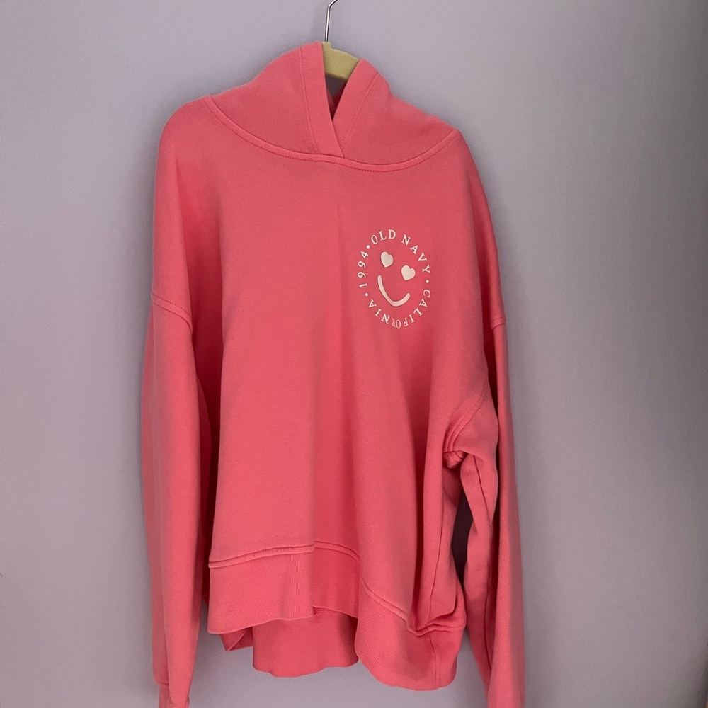 Old Navy Pink Oversized Long Sleeve Hoodie